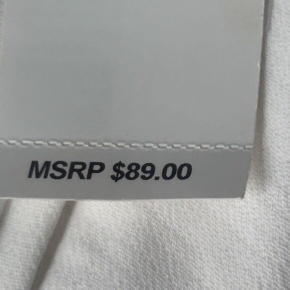 1. STATE The Fleur Ivory Textured Crepe Tie Waist Short Size 12 - Picture 13 of 14